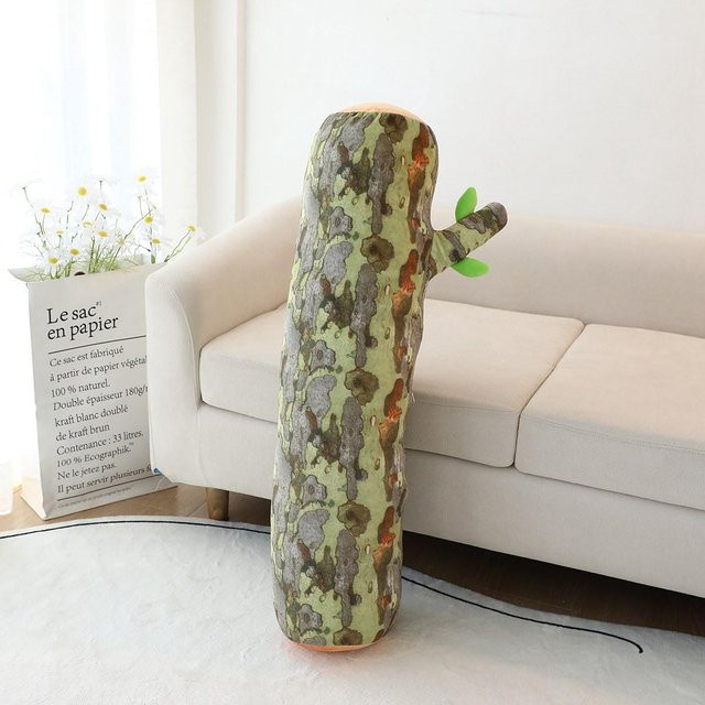 Yiran toy Baumstamm-Holz-Kissen, Plüschtier, 45cm - Bild 1