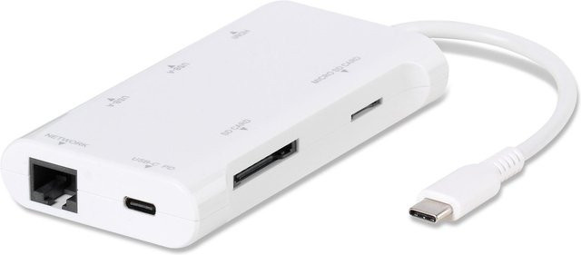 Vivanco USB Type-C Adapter 7in1 in Weiß mit HDMI Full HD und Ethernet/LAN - Bild 1
