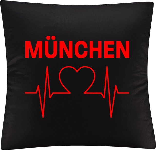 Kissenbezug multifanshop München Herzschlag in Rot - Bild 1