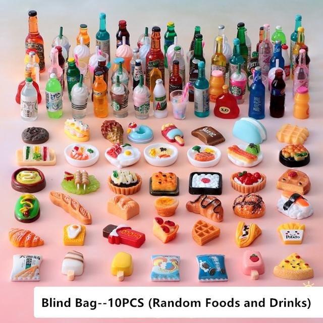 Linyi toy Puppenhaus Zubehör Essen Getränke Kühlschrank 1/12 ab 3 Jahren - Bild 1