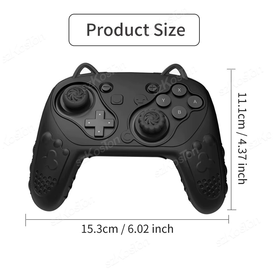 SZKOSTON Silikon-Schutzhülle für Nintendo Switch 2 Pro Controller in Orange mit Daumengriffen und Kappen - Bild 4