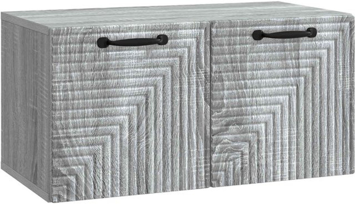 Wandmontierter TV-Schrank vidaXL in Grau, Modernes Design mit Drehtüren, B/T/H: 59,5 x 31 x 30 cm - Bild 1