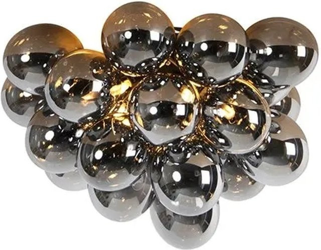 QAZQA Design Deckenleuchte Uvas in Schwarz mit Rauchglas und 6 G9 Leuchtmitteln im Art-Deco-Stil - Bild 1