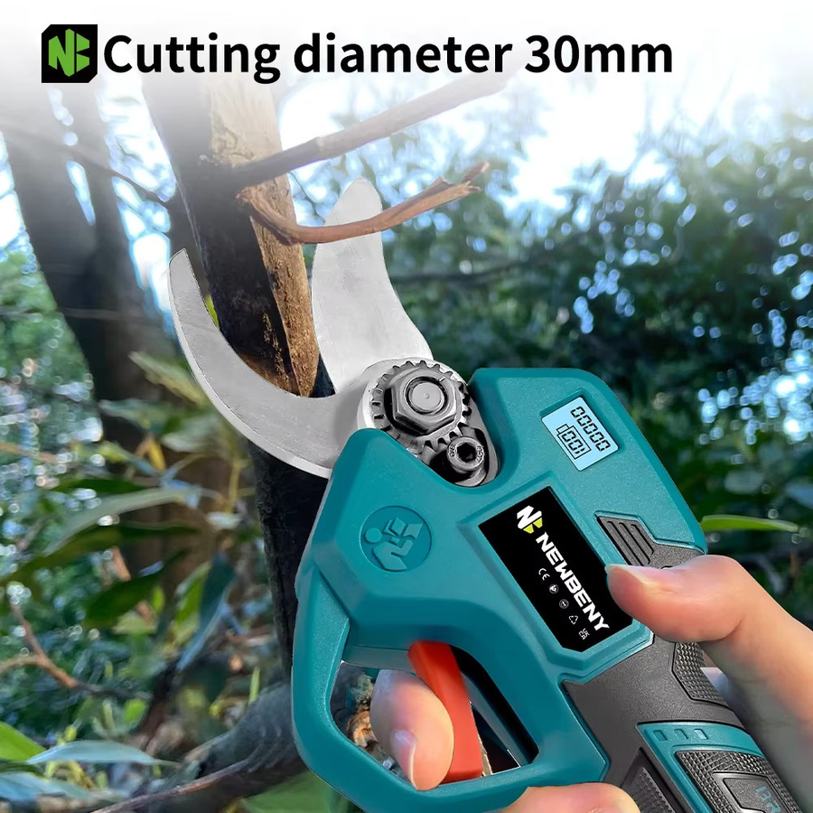 NEWBENY Bürstenlose elektrische Gartenschere in Türkis mit 30 mm Schnittkapazität für Makita 18 V Akkus - Bild 4