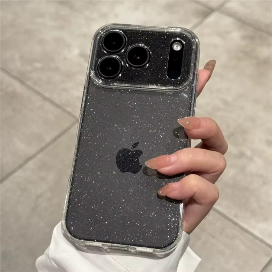 FUCHU Glitzer Silikon Handyhülle für iPhone 17 16 15 14 13 12 Pro Max Plus Transparente Weiche TPU Schutzhülle - Bild 1
