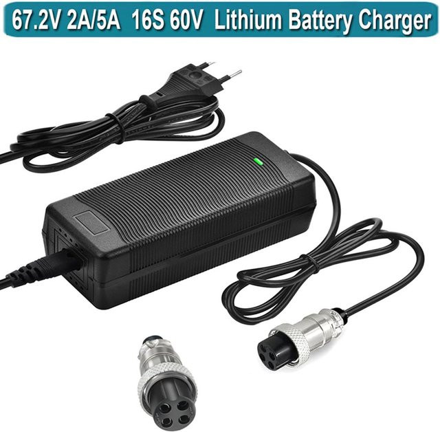 CHOPOCK Batterieladegerät 63V 2A für Segway Ninebot GoKart und Ninebot S mit US-Stecker in Dunkelgrau - Bild 1