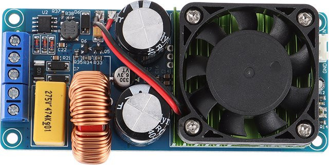 HUXUAN IRS2092S Mono-Kanal Digital-Verstärkermodul Klasse D HIFI Leistungsverstärker-Platine 500W in Multicolour - Bild 1