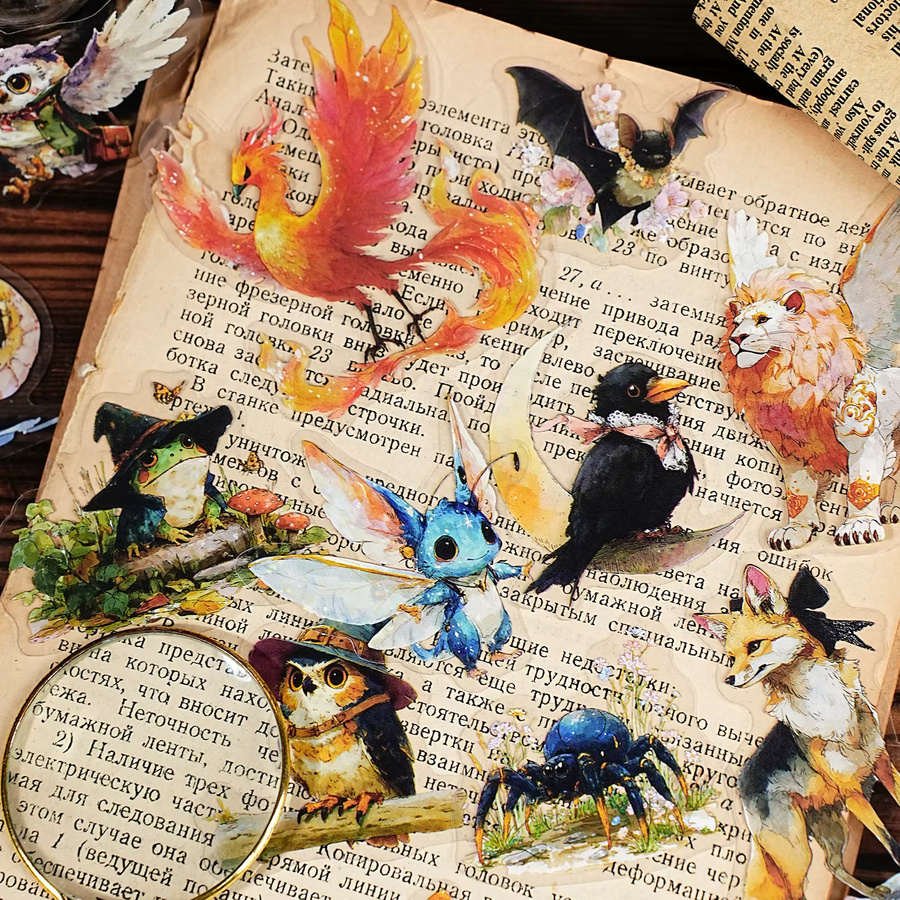 15 Blatt PET-Aufkleber von mr.paper mit magischem Thema in Multicolour für DIY-Handwerk, Scrapbooking und Dekoration - Bild 1