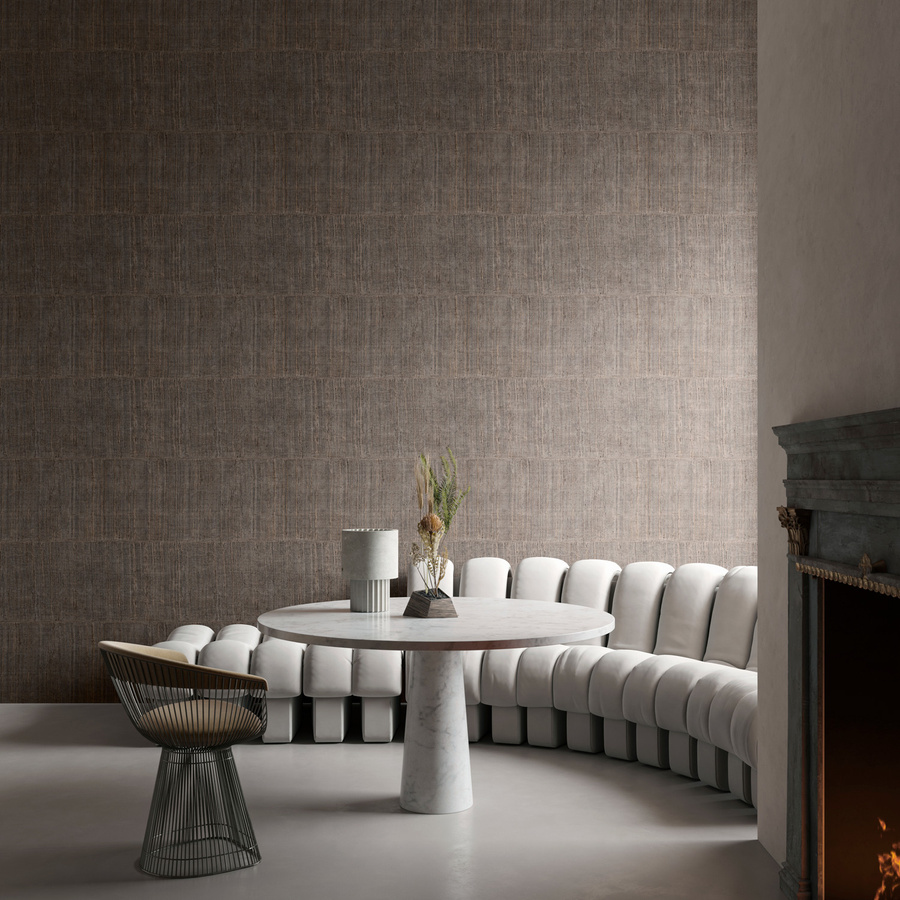 Arte International Tapete Katan Silk in Chocolate Brown - Bild 1