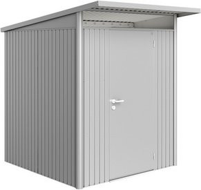 Biohort Gerätehaus AvantGarde Gr. A1 aus Metall mit Standardtür und Satteldach, Farbe: Silber Metallic, B/T/H: 174 x 174 x 218 cm - Bild 2