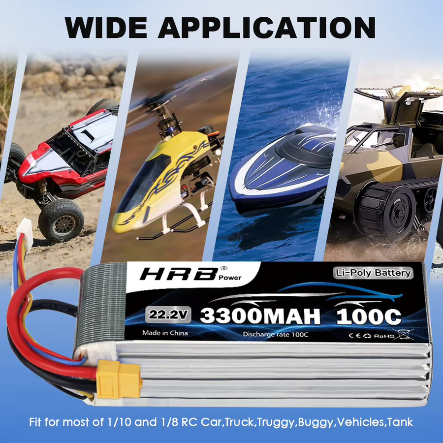 HRB Lipo Batterie 22,2 v 3300MAH 100C, mit XT60 Stecker - Bild 3