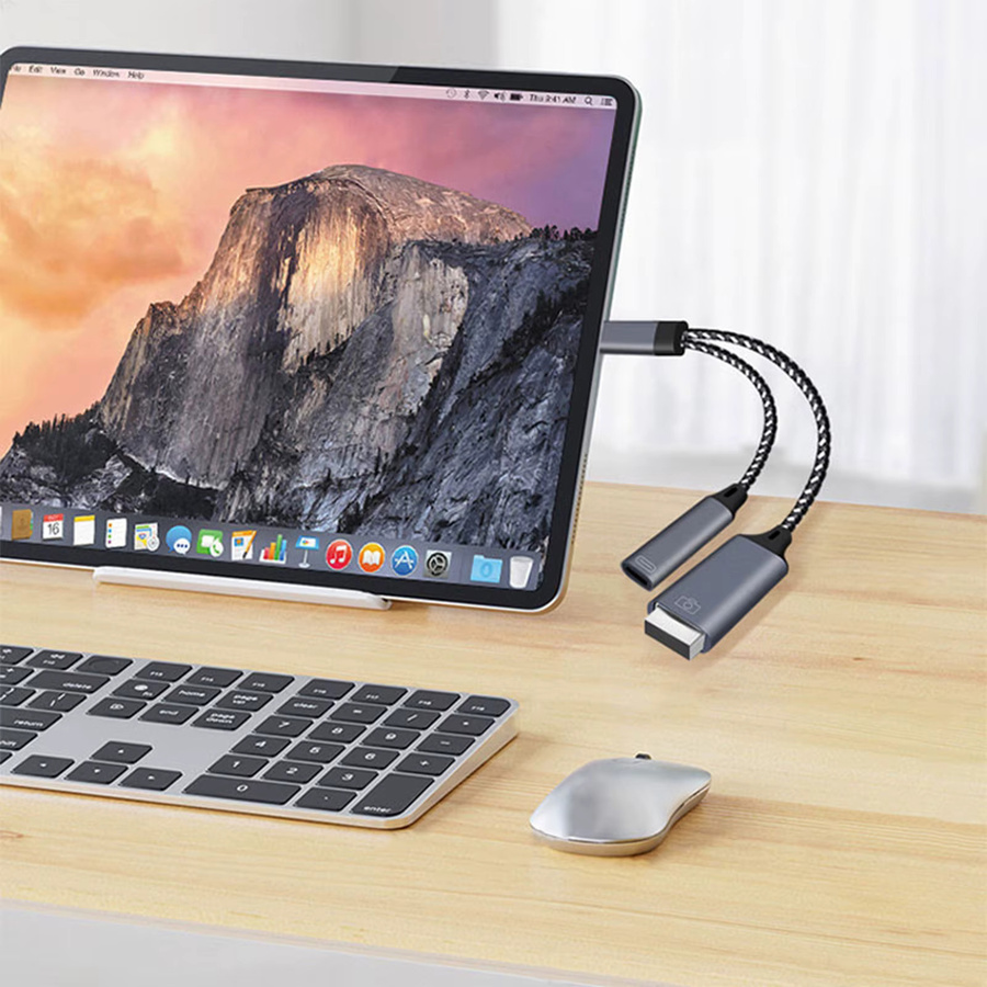 Zwei-in-eins OTG USB-Kabel mit PD-Ladeadapter Typ C auf USB-A für iPhone und Samsung - Bild 3