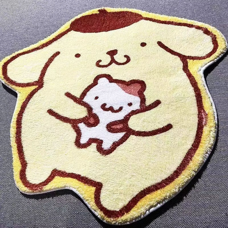 Potdemiel Pompompurin Plüschteppich Gelb mit Kawaii Anime Motiv für Schlafzimmer und Kinderzimmer - Bild 2