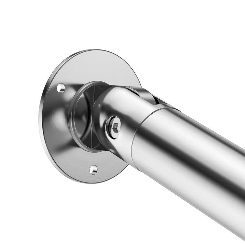 Monzana Eingangsgeländer aus Edelstahl in Silber, gebürstet, Breite: 150 cm, Höhe: 90 cm - Bild 3