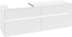 V&B Waschtischunterschrank Collaro in Weiß Matt mit LED 12W, B/T/H: 160 x 54,8 x 50 cm - Bild 1