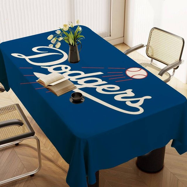 Potdemiel Tischdecke Los Angeles D-Dodgers in Blau, rechteckig, fleckenabweisend und waschbar aus Polyester - Bild 1