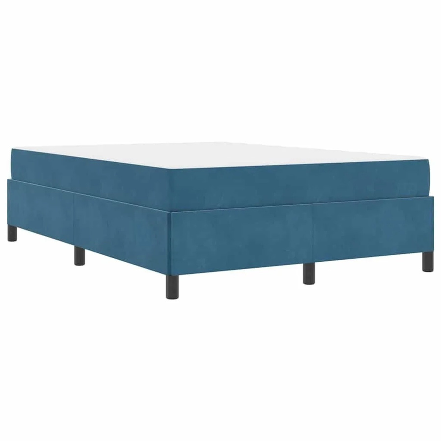 vidaXL Bettrahmen mit Matratze in Dunkelblau aus Stoff, B/T/H: 160 x 200 x 280 cm - Bild 2