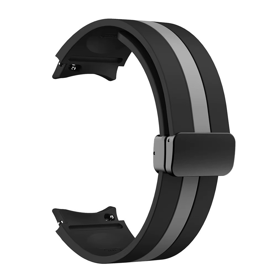 XTargo Uhrenarmband Silikon, Magnet Klappschnalle, Schwarz, Unisex - Bild 2