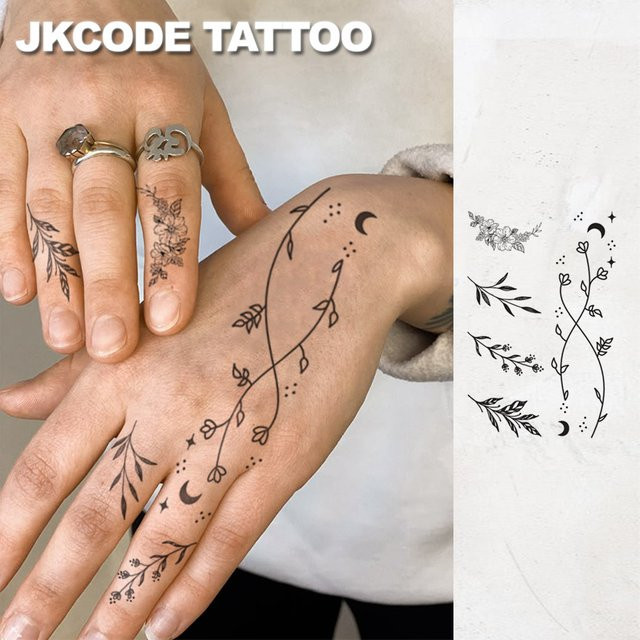 JKCODE TATTOO Mehndi-Design Semi-permanente Tattoos, Unisex - Bild 1