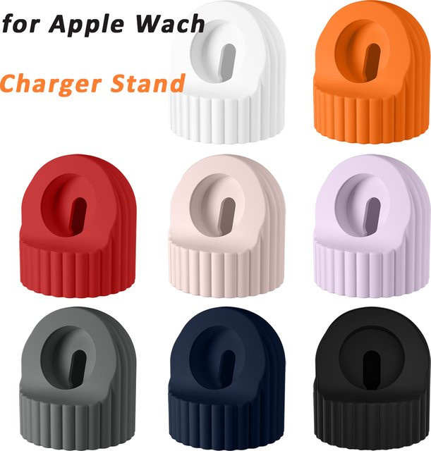 CAOWTAN Silikon-Ladestation für Apple Watch Ultra und alle Modelle, Farbe: sand - Bild 1