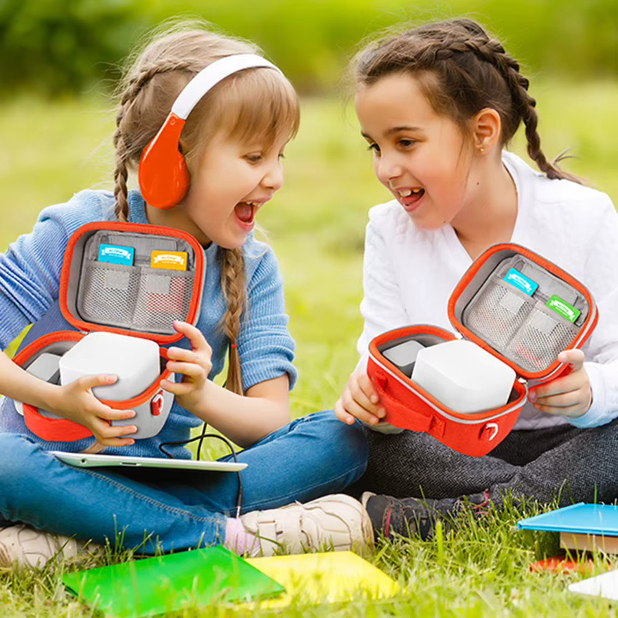 ALLOYSEED Reiseetui für Yoto Mini Kids Audio-Musik-Player, wasserdichte und stoßfeste Tragetasche in Grau mit Platz für bis zu 20 Karten - Bild 3