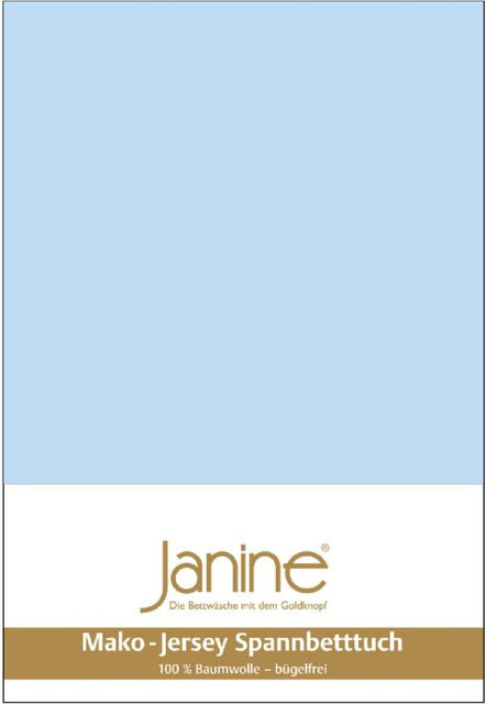 Janine Spannbetttuch aus Mako Feinjersey in Blau - Bild 1