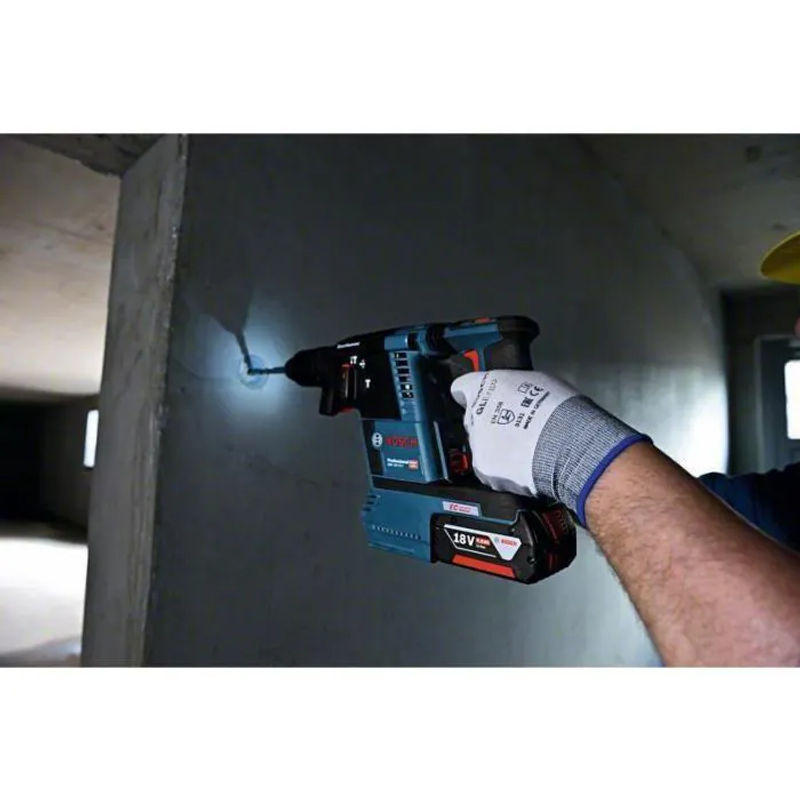 Bosch Professional Akku-Bohrhammer GBH 18V-26 F in Blau mit 2 Akkus und Ladegerät in L-Boxx - Bild 4