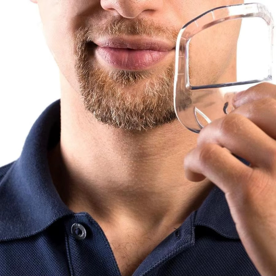 Bartformwerkzeug Set, 5 Stück, blau und transparent, für Herren - Bild 3