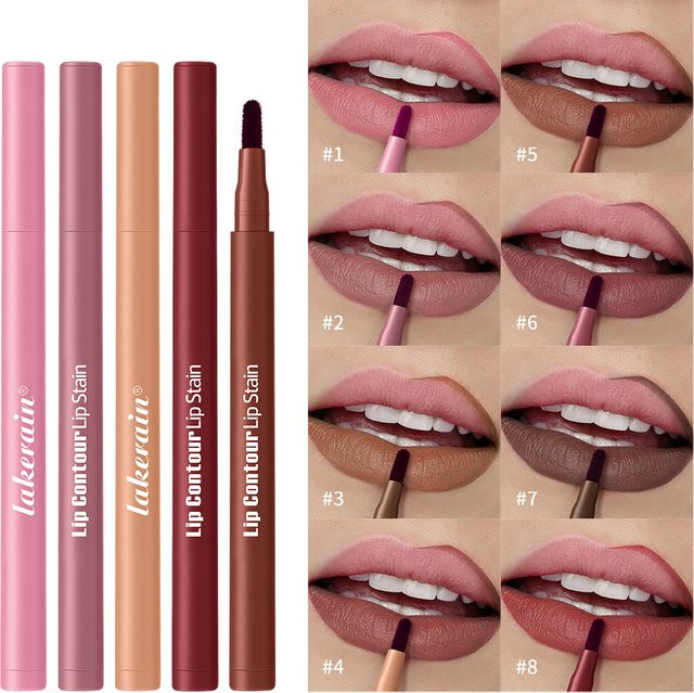 ibcccndc 2-in-1 Lippenstift und Liner, 8 Farben - Bild 1