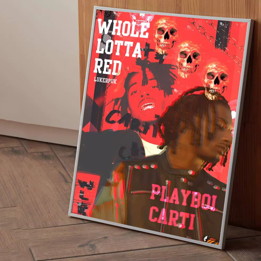 Playboi Carti Poster als hochwertiger wasserfester Wandkunst-Aufkleber für dein Wohnzimmer oder deine Bar - Bild 5