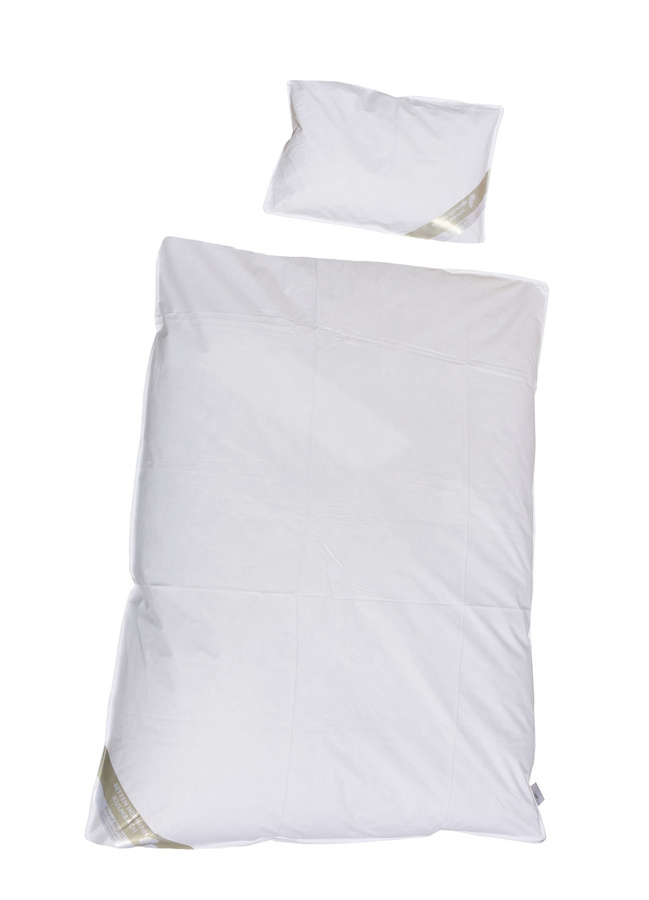 Betten Hofmann Kinder Winter Daunenset aus 100% Daunen mit Daunendecke und Kopfkissen in Weiß, B/T/H: 100 x 135 cm und 40 x 60 cm - Bild 1