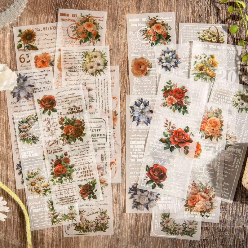 30 Blatt Vintage Botanisches Manuskriptpapier mit handgezeichneten Kräutern in Multicolour für dein Tagebuch, Scrapbook und DIY Bastelprojekte - Bild 2