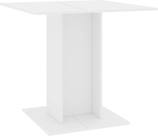 vidaXL Esstisch in Weiß aus Holzwerkstoff mit quadratischer Form, B/T/H: 80 x 80 x 75 cm - Bild 1