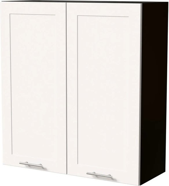Feldmann-Wohnen Hängeschrank Oslo W4 Küchenschrank mit Rahmenoptik in Schwarz und Weiß Matt, B/T/H: 90 x 32,5 x 96 cm - Bild 1