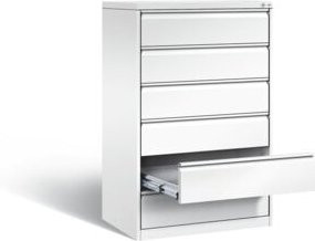 C+P Karteischrank Acurado in Verkehrsweiß, H x B x T: 135,7 x 78,7 x 59,0 cm - Bild 1