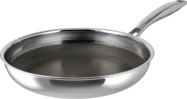 SILVERCREST Premium-Edelstahl-Pfanne mit Wabenstruktur und Antihaftbeschichtung, Farbe: Silber, Durchmesser: 28 cm - Bild 1