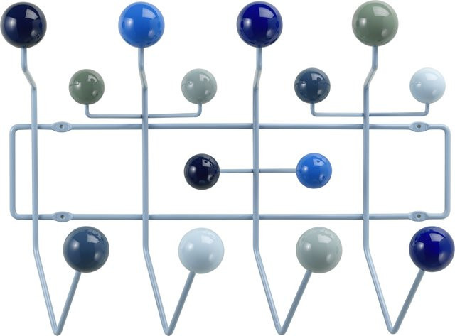 Vitra Hang It All Aufhängesystem aus lackiertem Holz in Blau, B/H: 50,5 x 17 cm - Bild 1