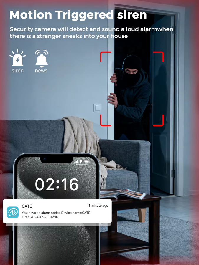 ANBIUX O-Kam Pro Smart Home IP-Kamera WiFi Wireless Indoor Surveillance CCTV mit 5MP Auflösung und 2MP Automatic Tracking in Weiß - Bild 3
