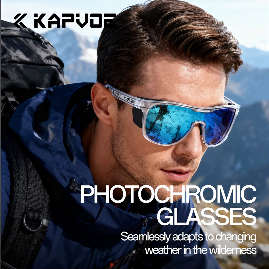 Kapvoe Sportsonnenbrille, Unisex, Vollrand, Kunststoff - Bild 2
