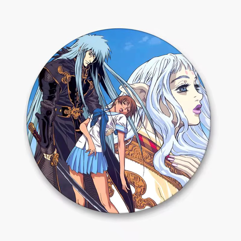 Emaille-Pin F-Escaflowne Abzeichen, rund, Unisex - Bild 4