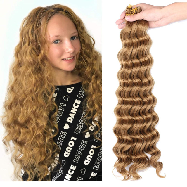 SHES BEAUTY Extensions, synthetisch, tiefe Wellen, Ombre-Braun-Blond, Damen - Bild 1