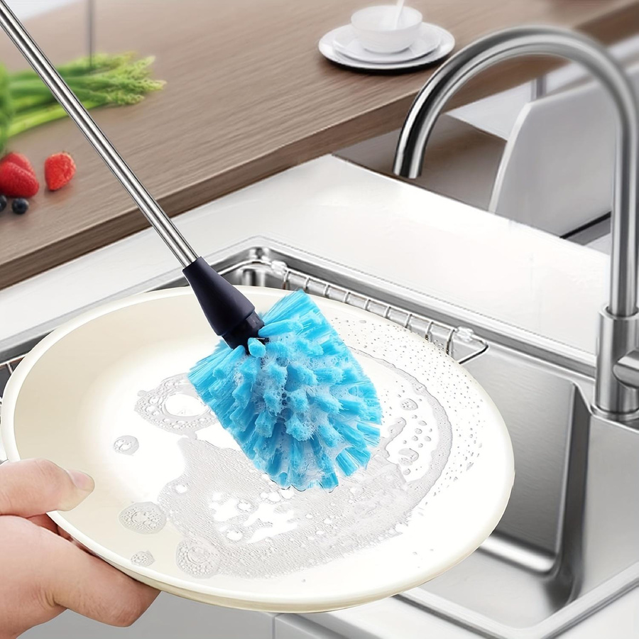 3-in-1 Wasserflaschenbürstenset aus Edelstahl mit langem Griff zur Reinigung von Wasserflaschen und Küchenutensilien - Bild 3