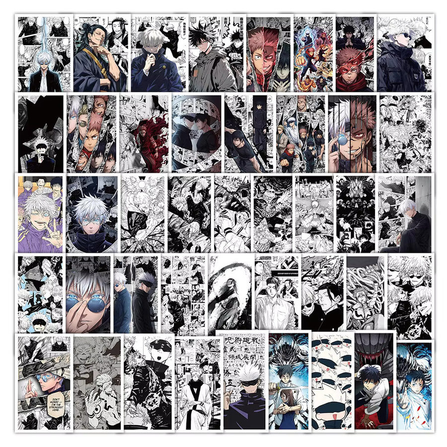 50 Stück Jujutsu Kaisen Gojo Satoru Anime Sticker Set von Bandai in Multicolour - Bild 2