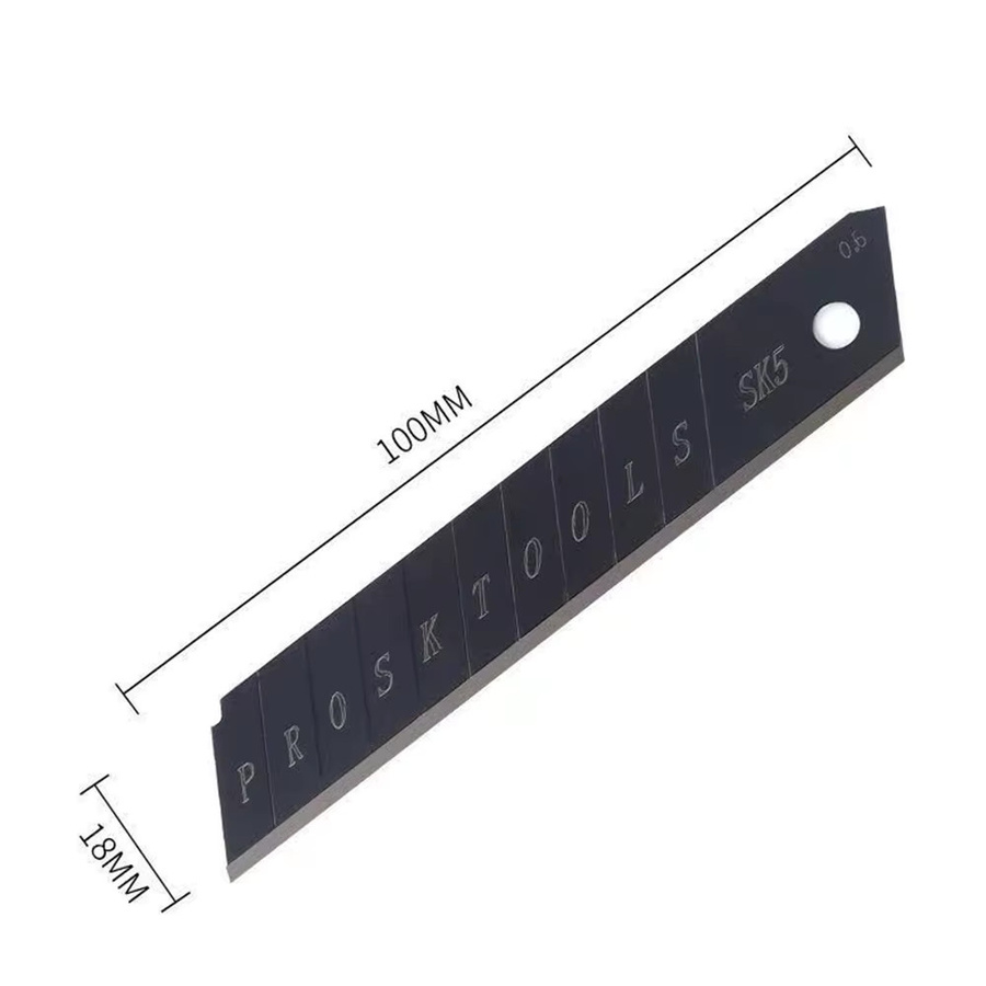 Tegcame Austauschbare Utility Messer Klingen aus Carbonstahl in Schwarz, 18mm Snap-off Klingen für Büro und Schule - Bild 3
