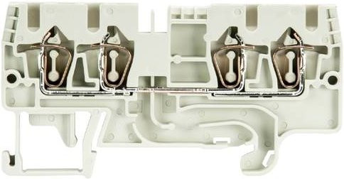 Wieland Electric 56.703.5155.0 Duo-Durchgangsklemme mit Federzuganschluss in Grau, 100 Stück - Bild 1