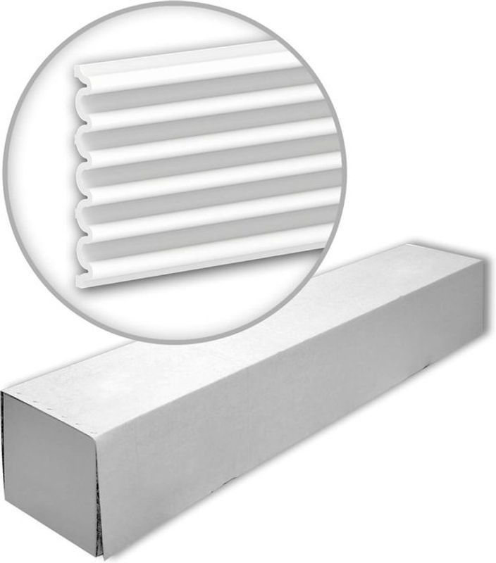 Profhome Decor Set mit 3 modernen 3D Wandpaneelen aus Kunststoff in Weiß zur Wandmontage - Bild 1