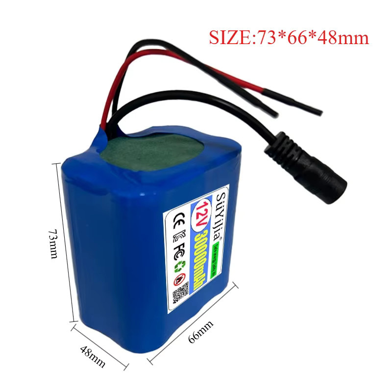 SUYIJIA Li-Ion Akku-Pack 12V 30000mAh in Blau für GPS Köderboot und Notfallbeleuchtung - Bild 2