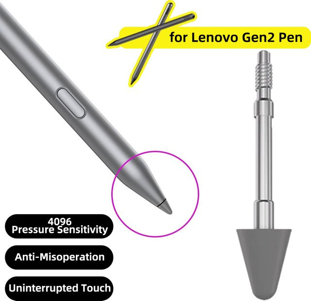 Lenovo Precision Pen 3 Stylus Nibs Ersatzspitzen in Grau für sanftes Gleiten und Displayschutz - Bild 1