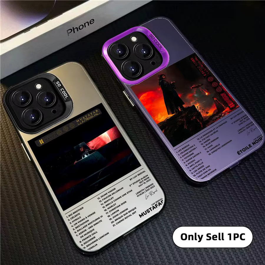 Singer Luv R-Resval Designer Handyhülle für iPhone 11 bis iPhone 17 Pro Max in Schwarz mit Matt Laser Aurora Effekt - Bild 3