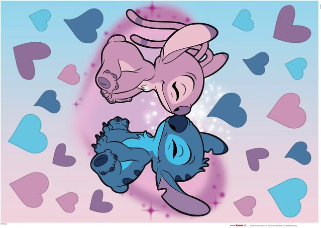 Komar Deko-Sticker Stitch und Angel in Multicolour und Lila Mix - Bild 1